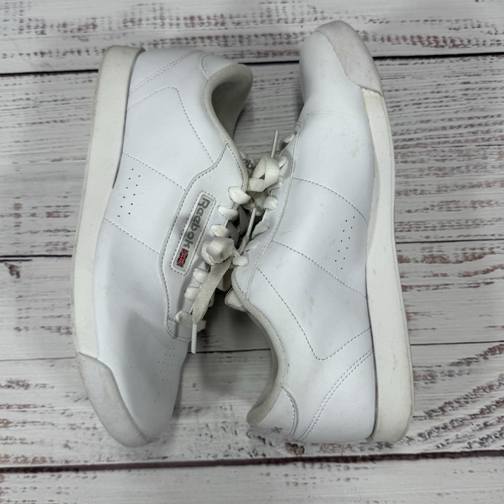 Reebok Classic Womens Sz 8 White Leather "Princess" Tennis Sneakers